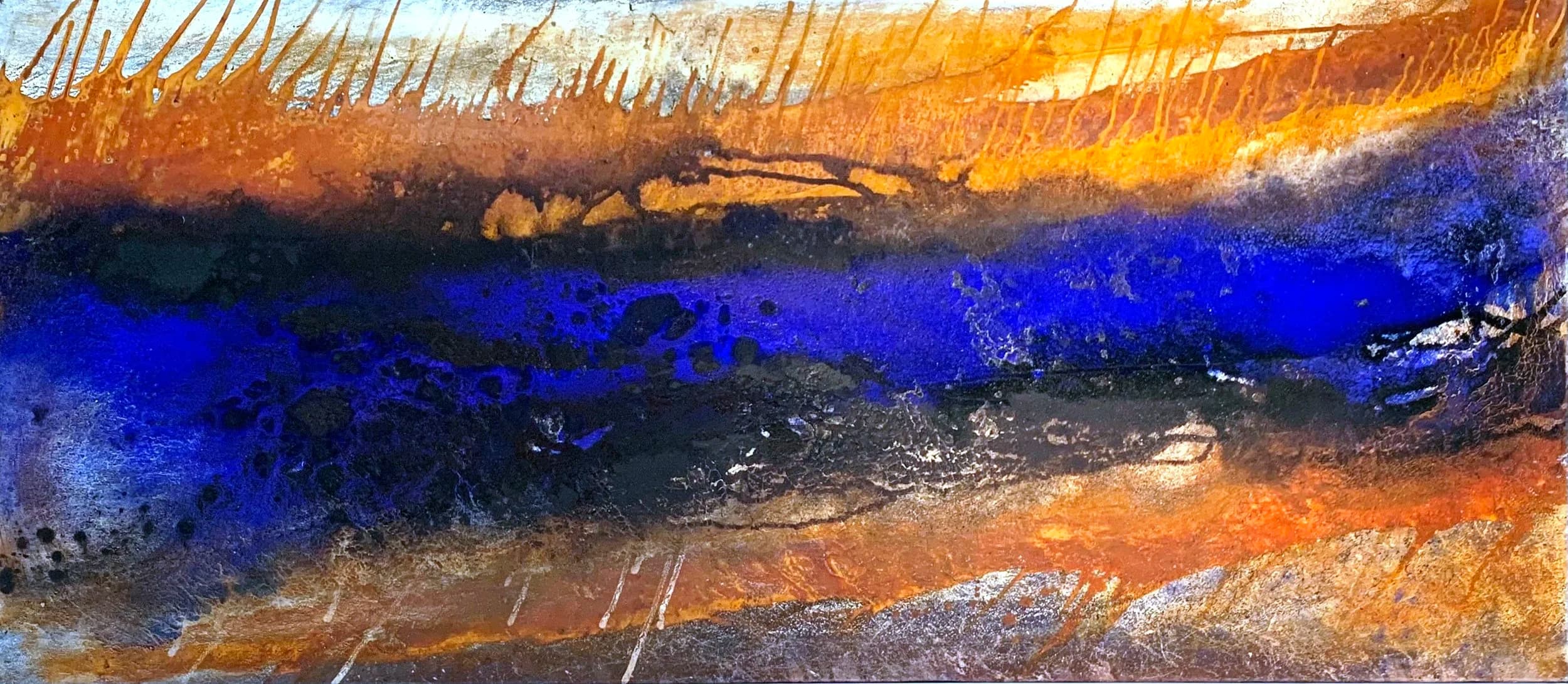 Blau mit Rost